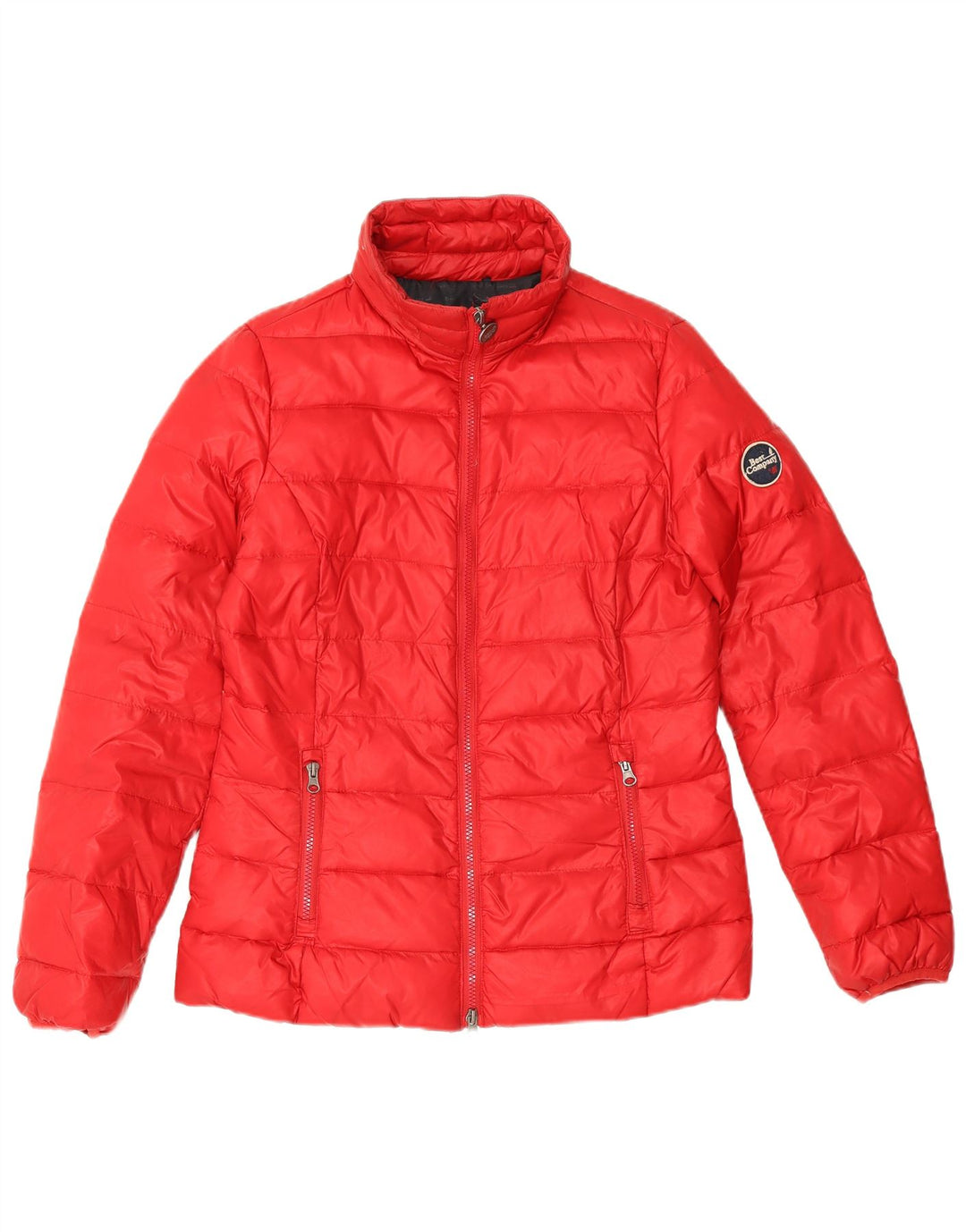 Best Company Γυναικείο μπουφάν με κουκούλα UK 14 Medium Red Nylon