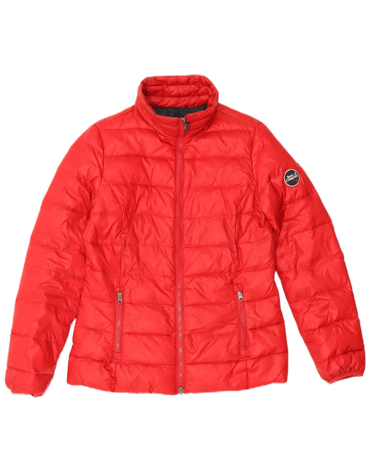 Best Company Γυναικείο μπουφάν με κουκούλα UK 14 Medium Red Nylon