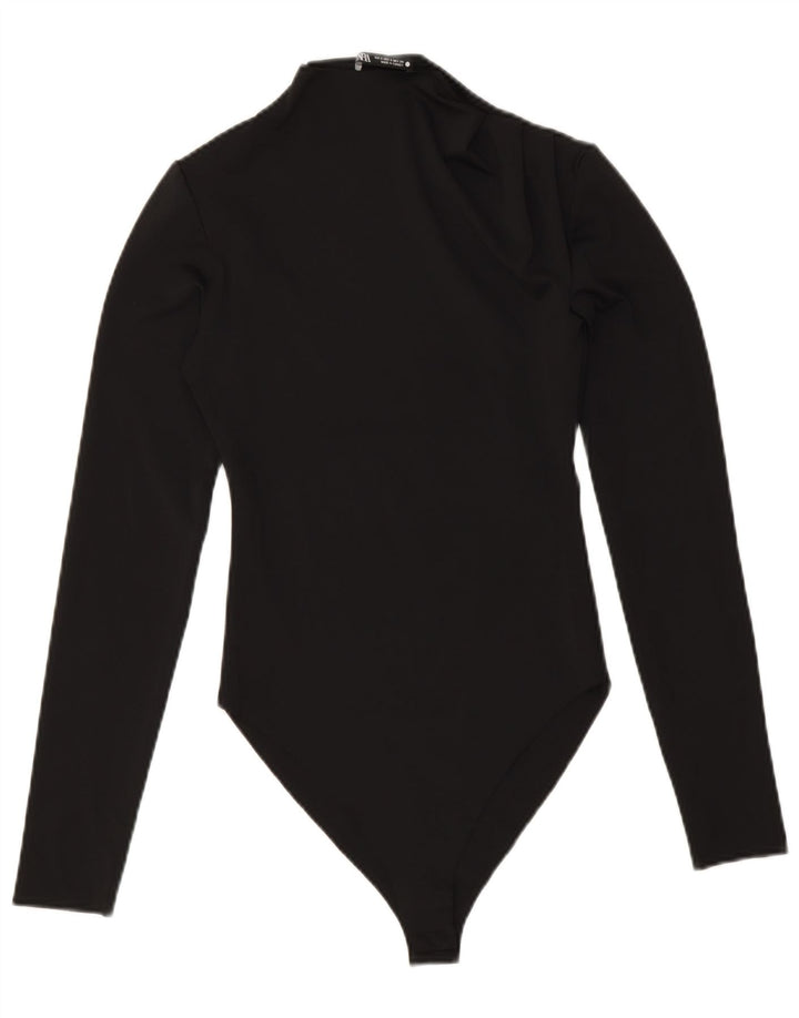 Zara Γυναικείο μακρυμάνικο κορμάκι UK 8 Small Black Polyester