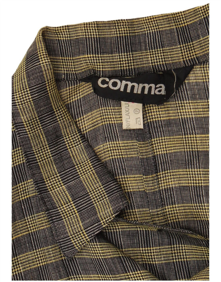 Κόμμα, Γυναικείο σακάκι με διπλό στήθος UK 14 Μεγάλο κίτρινο μαλλί