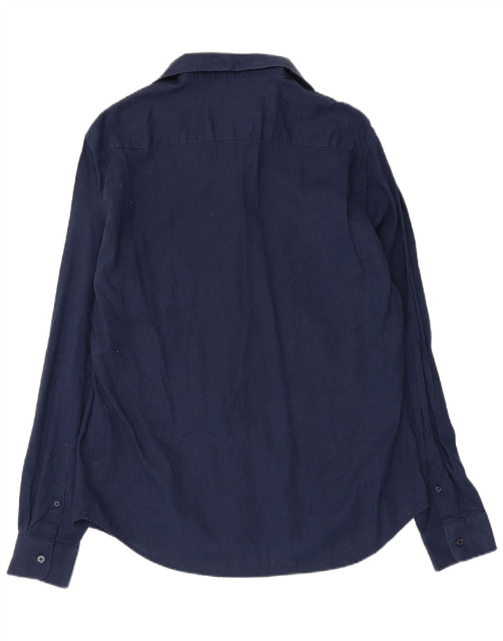 Ανδρικό πουκάμισο Mossimo Slim Fit Large Navy Blue λινό