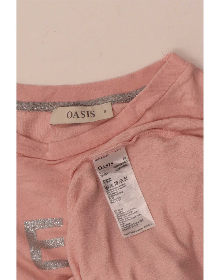 Γυναικείο γραφικό φούτερ Oasis Jumper UK 10 Small Pink Viscose