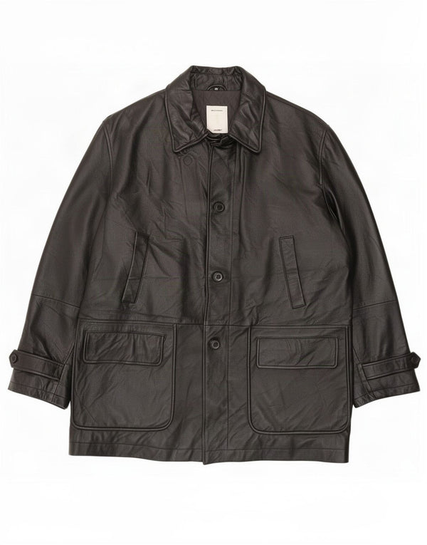 Conbipel Mens Leather Jacket IT 54 XL Black