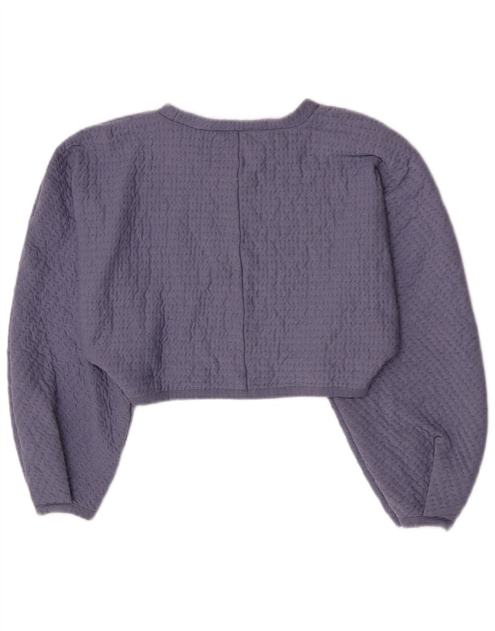 Zara Γυναικεία Μπλούζα Crop Top UK 14 Large Purple