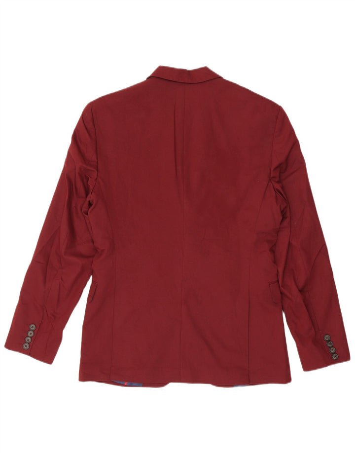 Zara Ανδρικό τζάκετ μπλέιζερ με 2 κουμπιά EU 46 Small μπορντό βισκόζη