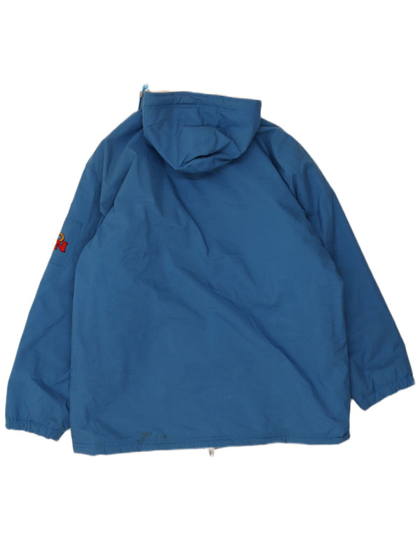 Ανδρικό μπουφάν Reebok με κουκούλα Loose Fit Windbreaker UK 38 Medium Blue Polyamide