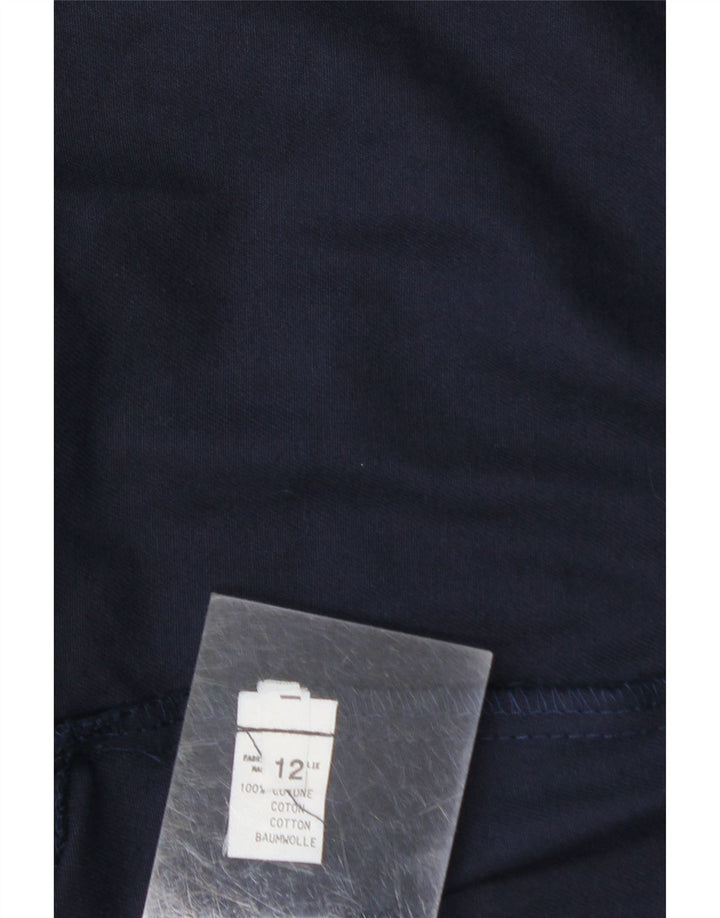 VINTAGE Girls Bomber Jacket 11-12 Years Navy Blue Cotton Vintage Vintage and Second-Hand Vintage from Messina Hembry 