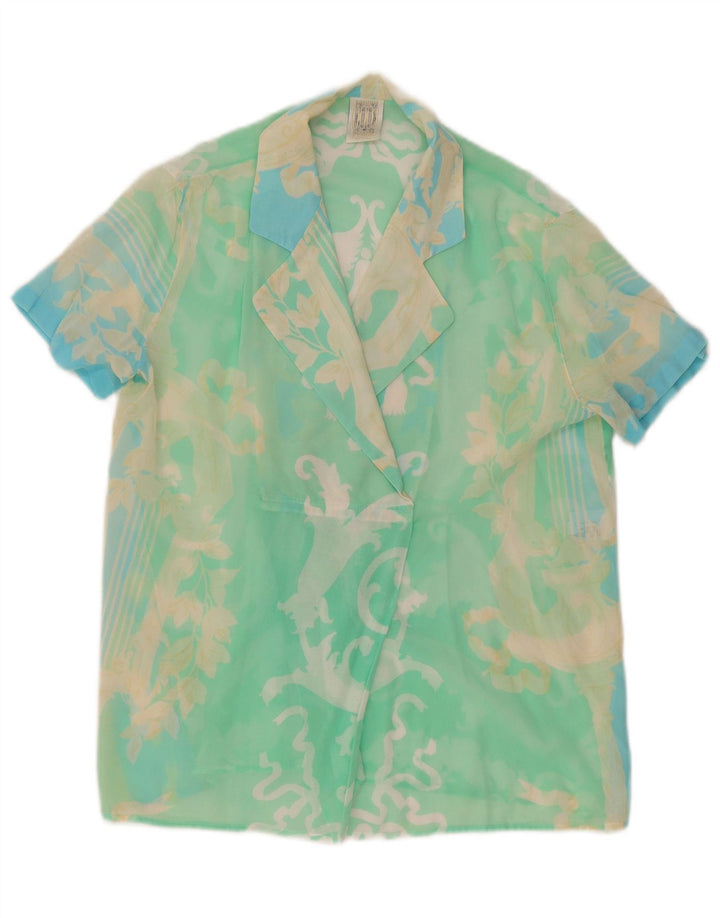 Μπλούζα Ferre Abstract Pattern Μπλούζα UK 14 Μεγάλο πράσινο βαμβακερό