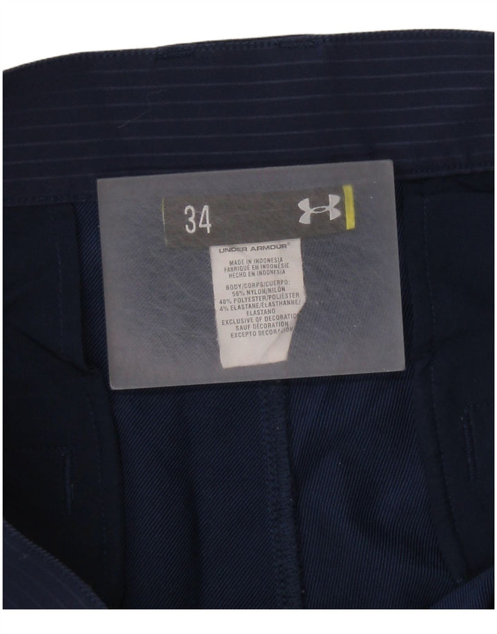 Ανδρικό σορτς Chino UNDER Armour W34 Large Navy Blue Pinstripe Nylon