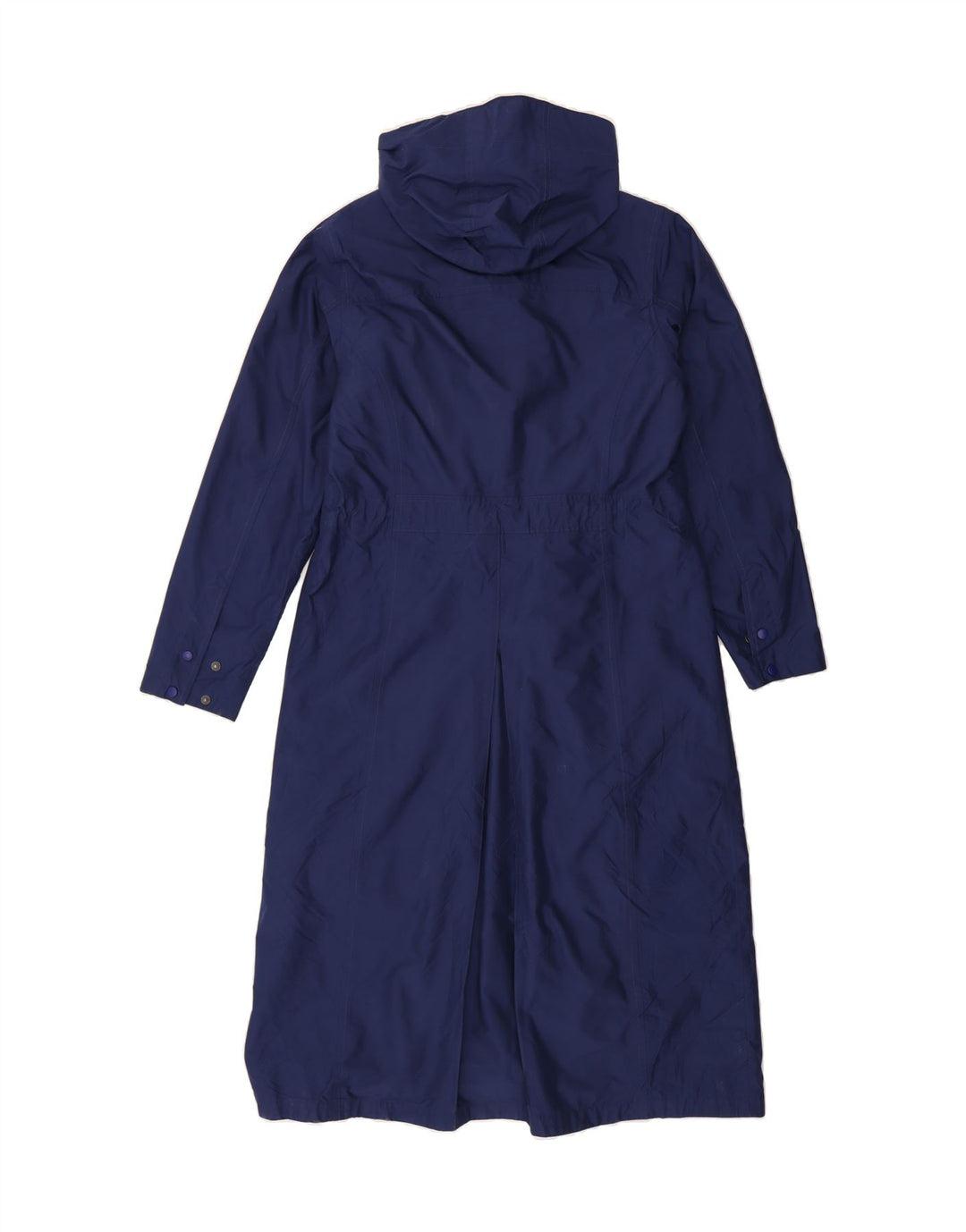 L.L.BEAN Womens Hooded Overcoat UK 14 Medium Navy Blue Polyester Vintage L.L.Bean and Second-Hand L.L.Bean from Messina Hembry 