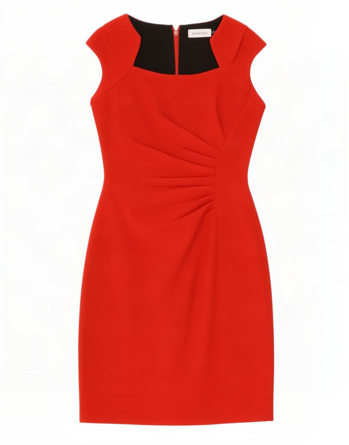 Calvin Klein Jeans Γυναικείο φόρεμα με θήκη UK 8 Small Red Polyester