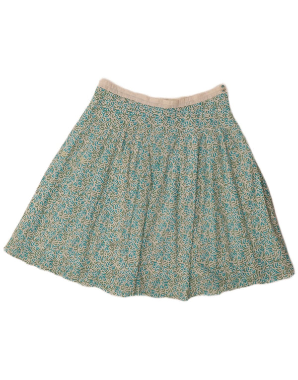 Marks & Spencer Γυναικεία πλισέ φούστα UK 12 Medium W30 Τιρκουάζ Floral