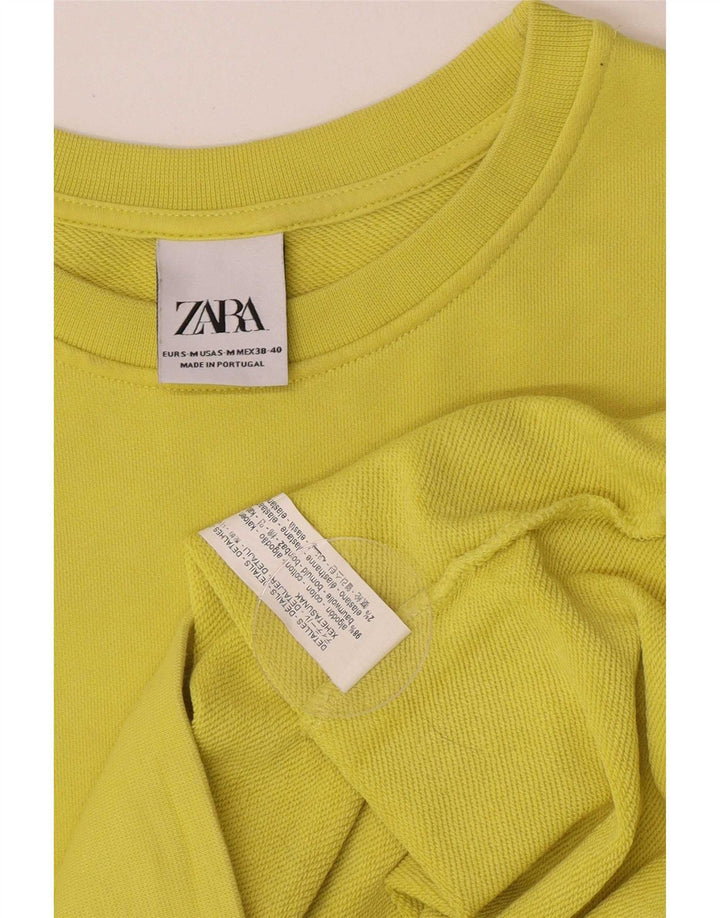 Zara Ανδρικό Φούτερ Jumper Μικρό Πράσινο Βαμβακερό
