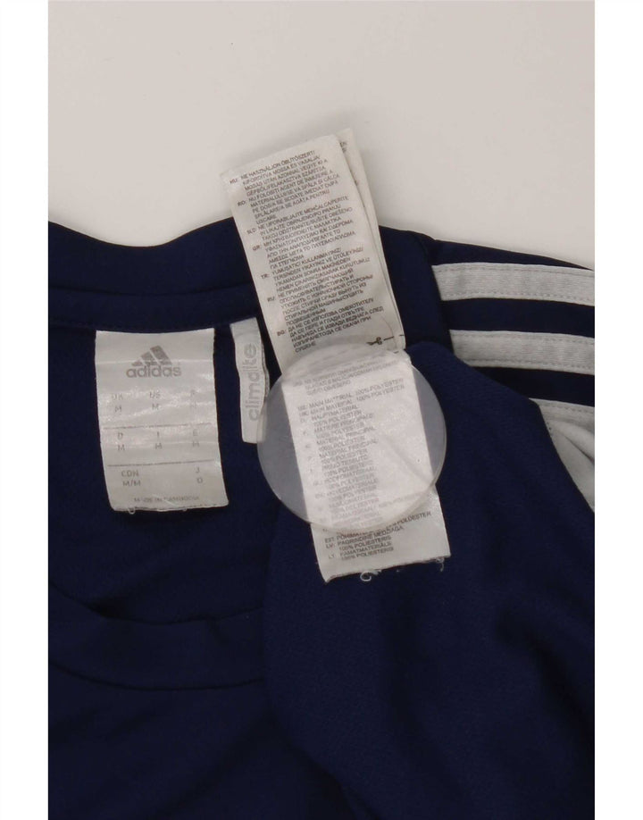 Ανδρικό T-Shirt Climalite Adidas Top Medium Navy Blue Colorblock Πολυεστέρας