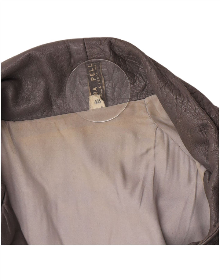 Vintage Ανδρικό Δερμάτινο Μπουφάν IT 48 Medium Grey Leather