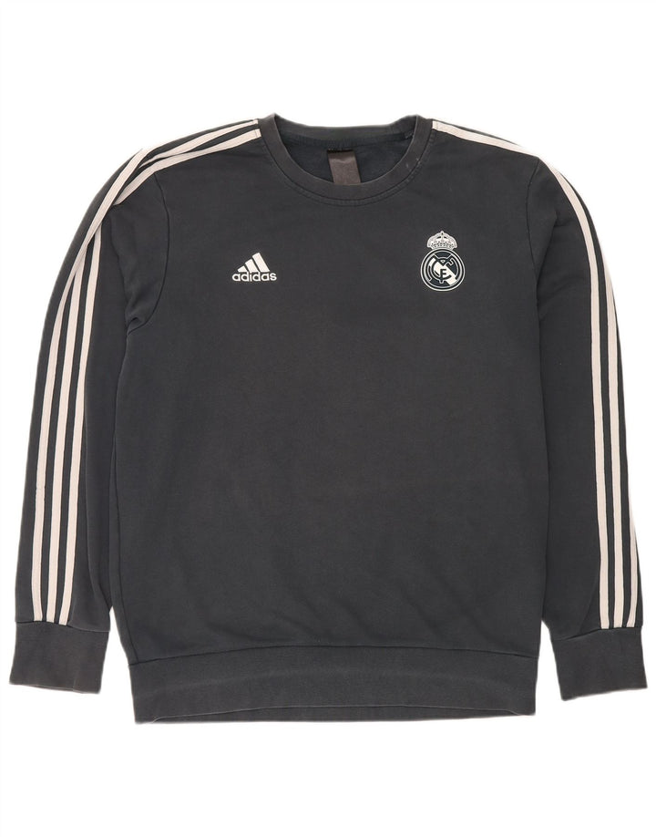 Ανδρικό φούτερ Adidas Real Madrid Jumper μεγάλο γκρι βαμβακερό