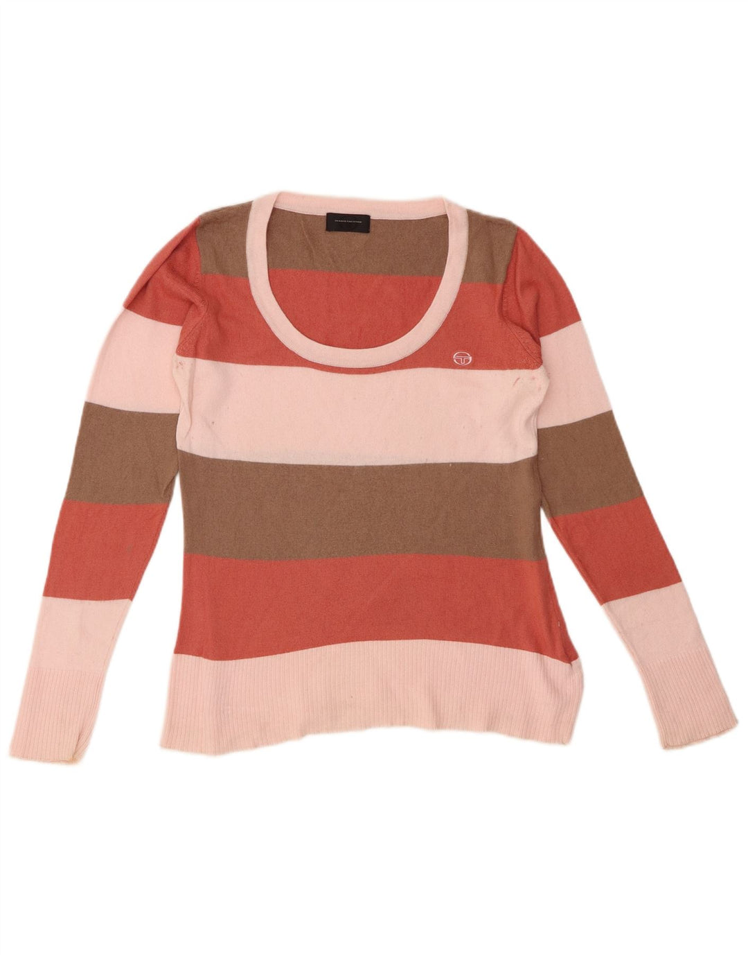 SERGIO TACCHINI Γυναικείο πουλόβερ με λαιμό σκάφος UK 10 Small πολύχρωμο