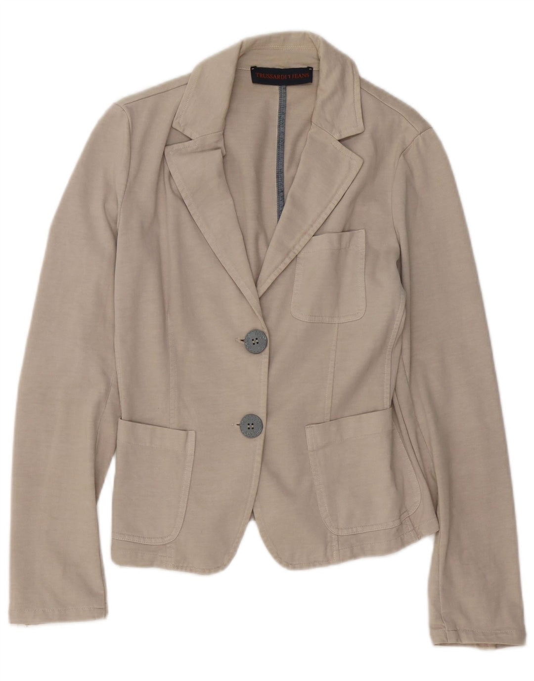 TRUSSARDI JEANS Γυναικείο σακάκι με 2 κουμπιά σακάκι UK 12 Medium Beige