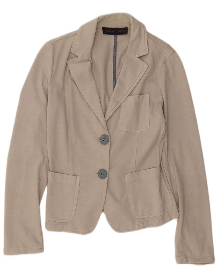 TRUSSARDI JEANS Γυναικείο σακάκι με 2 κουμπιά σακάκι UK 12 Medium Beige