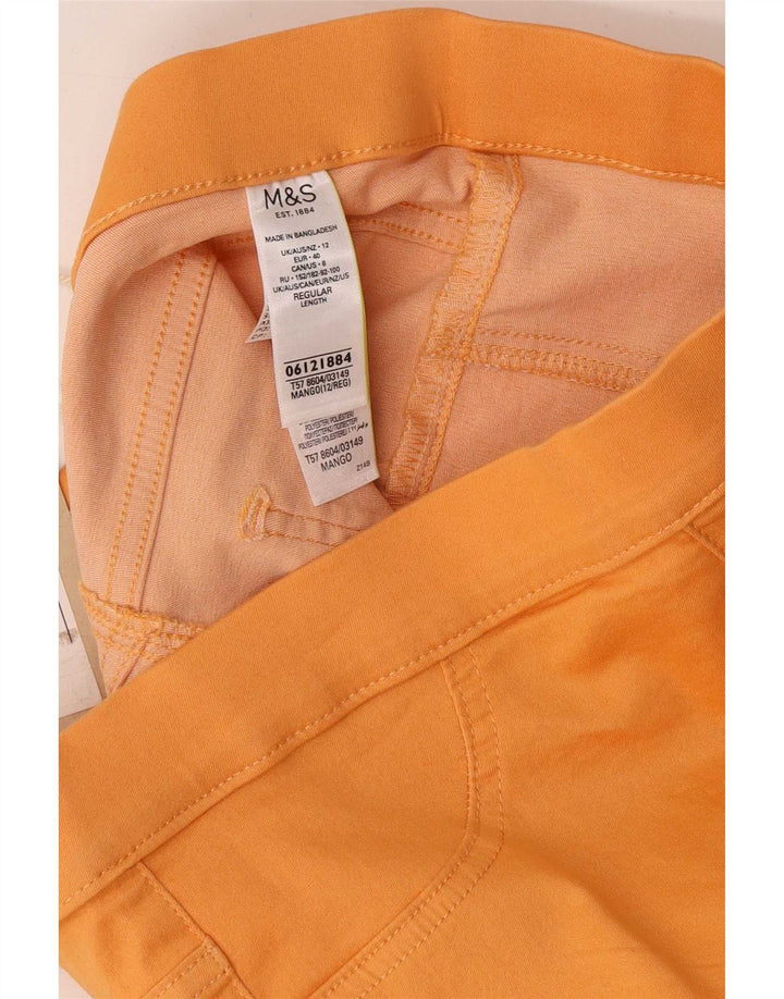 Marks & Spencer Γυναικεία Jegging Τζιν UK 12 Medium W30 L27 Πορτοκαλί βαμβακερό
