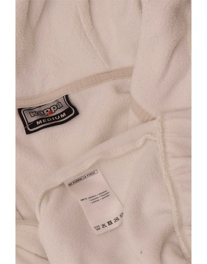 Ανδρικό γραφικό Kappa με κουκούλα Fleece Jumper Μεσαίο λευκό έγχρωμο πολυεστέρας