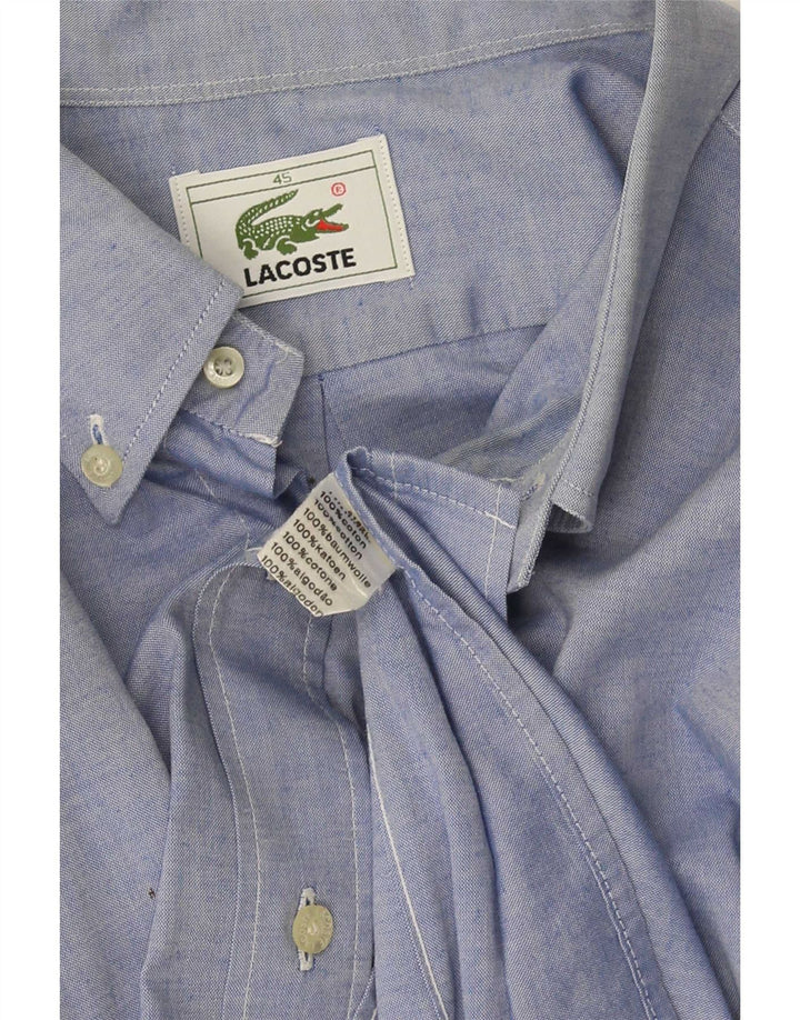 Ανδρικό πουκάμισο Lacoste νούμερο 45 XL Μπλε βαμβακερό