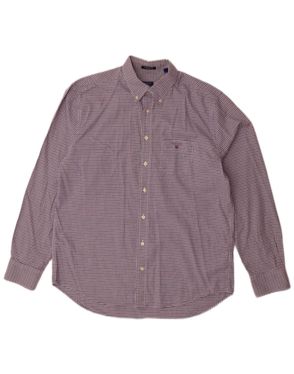 Ανδρικό πουκάμισο Gant Regular Fit XL Purple Gingham Cotton