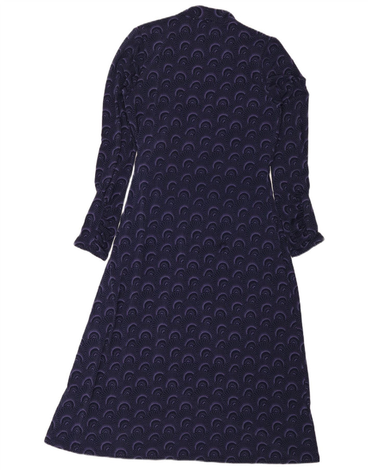 Laura Ashley Γυναικείο Abstract Pattern Wrap Dress UK 12 Medium Purple