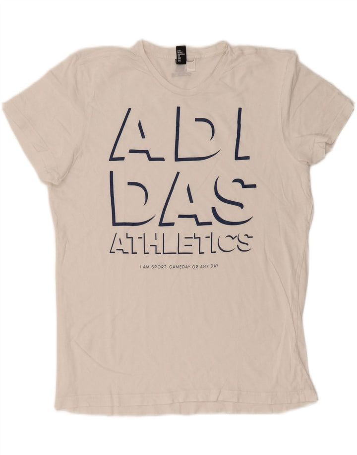 Ανδρικό γραφικό T-Shirt Adidas Top Large Λευκό