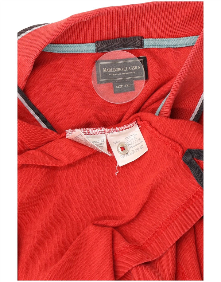 Ανδρικό μπλουζάκι πόλο Marlboro Classics 2XL κόκκινο βαμβακερό