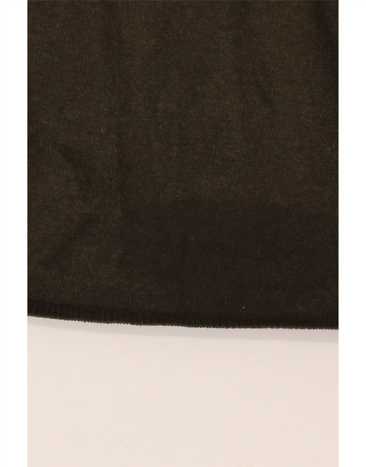 Γυναικείο πουλόβερ ZARA ανοιχτή ζακέτα UK 10 Small Khaki Viscose