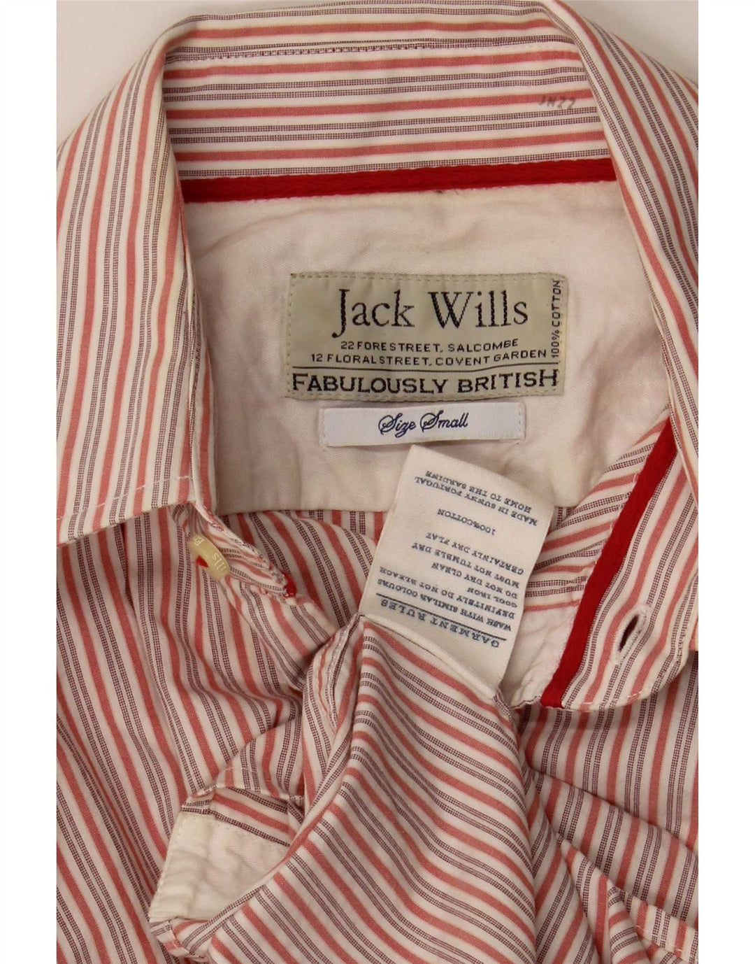 Jack Wills Ανδρικό πουκάμισο Βαμβακερό μικρό κόκκινο ριγέ
