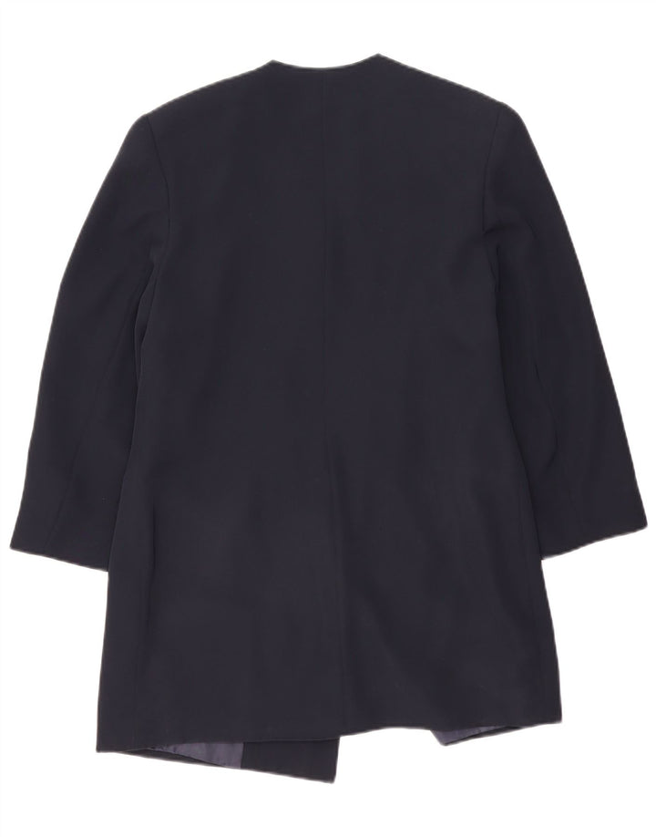 Lybido Γυναικείο Παλτό με διπλό στήθος IT 44 Medium Navy Blue Floral Polyester