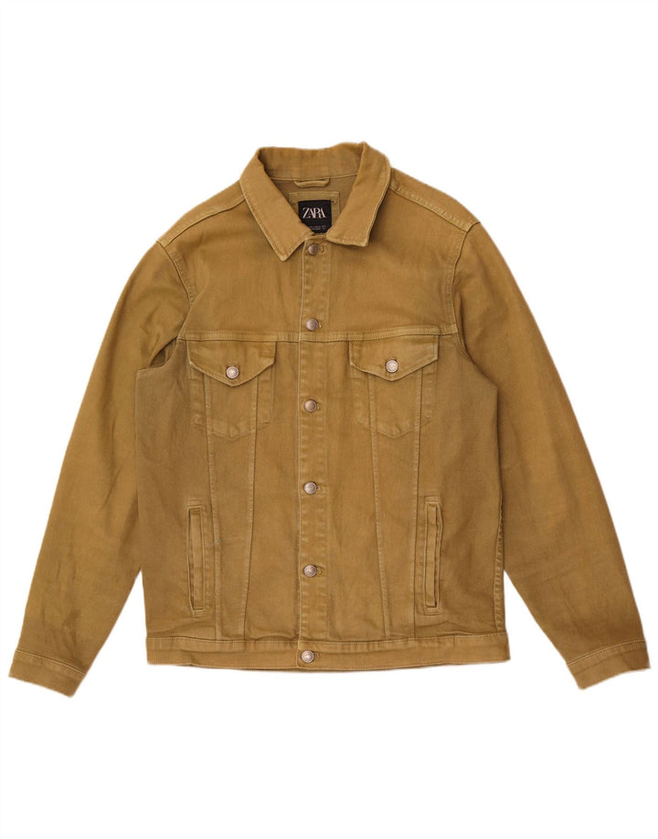 Zara Ανδρικό Τζιν Μπουφάν UK 38 Medium Khaki