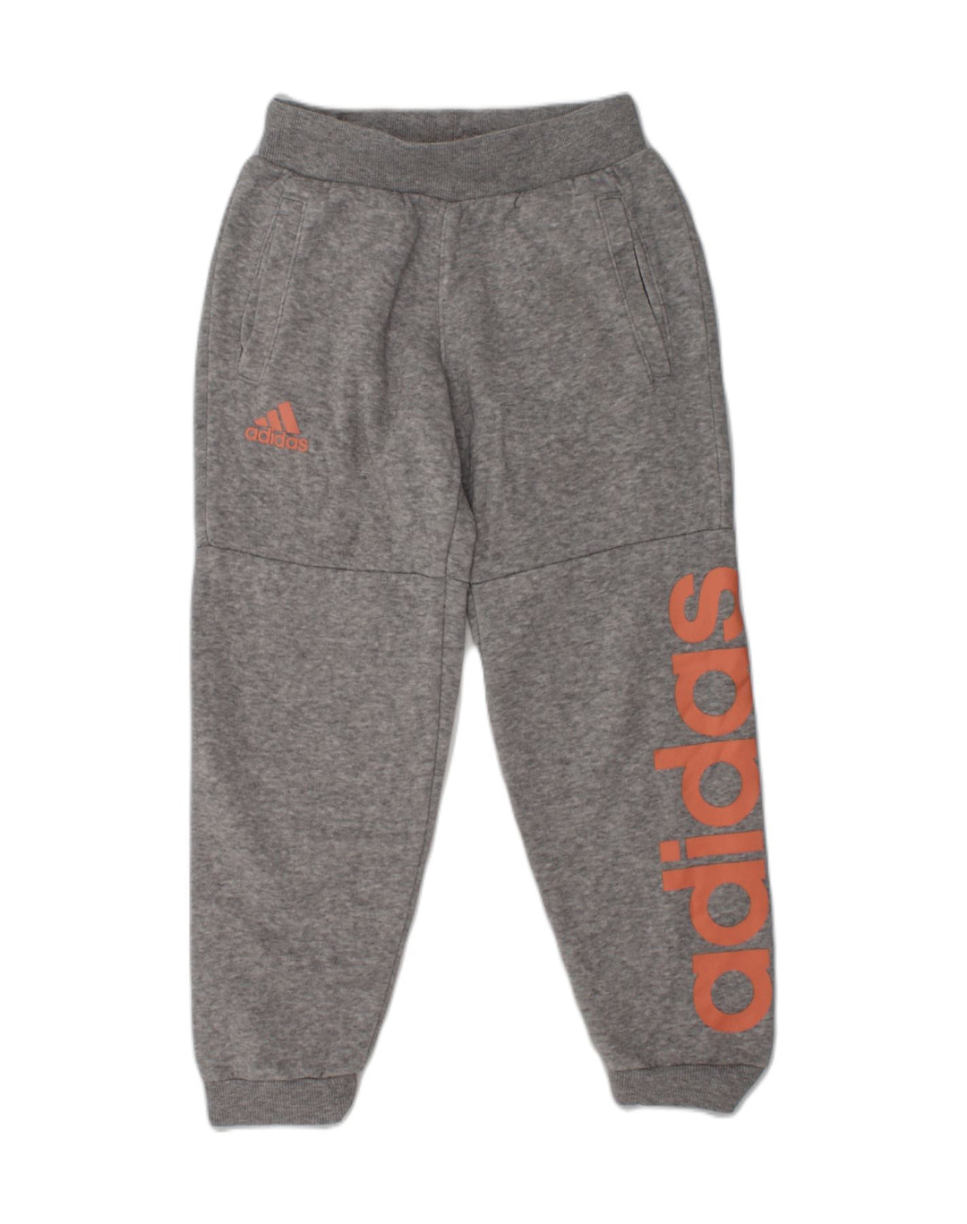 ADIDAS Girls Graphic Tracksuit Trousers Joggers 5-6 Years Grey | Vintage Adidas | Thrift | Second-Hand Adidas | Used Clothing | Messina Hembry 