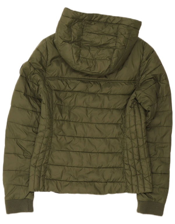 Hollister Γυναικείο μπουφάν με κουκούλα UK 10 Small Khaki Nylon