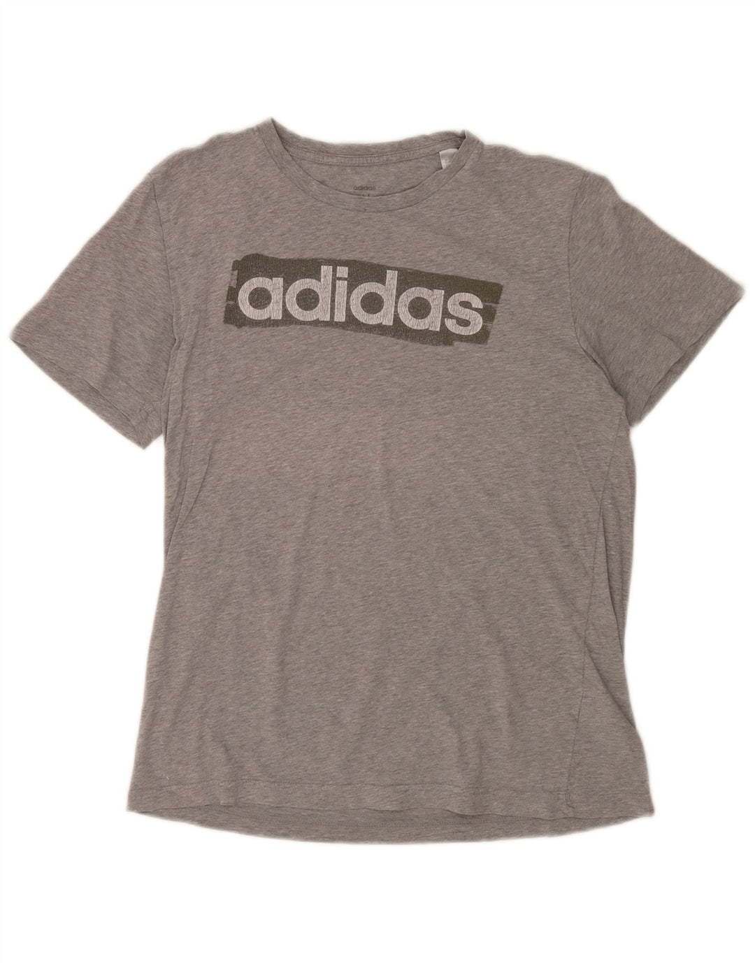 Ανδρικό γραφικό T-Shirt Adidas Top Μεσαίο γκρι βαμβακερό