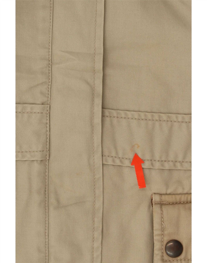Lee Womens Utility Jacket UK 14 Medium Beige Βαμβακερό