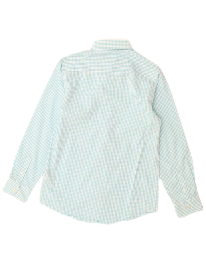 Izod Boys Stretch πουκάμισο 14-15 ετών Μεγάλο μπλε βαμβακερό Gingham