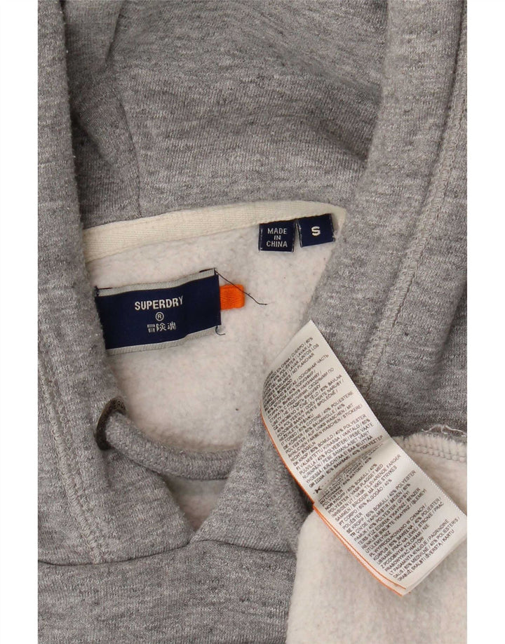Superdry Ανδρικό μπλουζάκι με κουκούλα, βαμβακερό μικρό γκρι