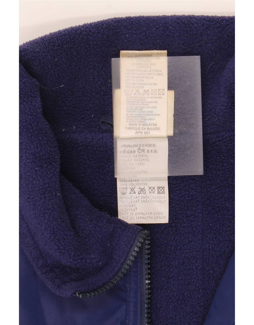 Adidas Ανδρικό Bomber Jacket UK 42/44 Large Blue Polyamide