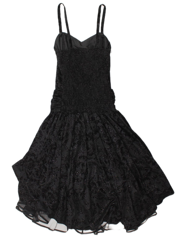 C & A Γυναικείο Αμάνικο Maxi Φόρεμα EU 36 Small Black Floral Polyester