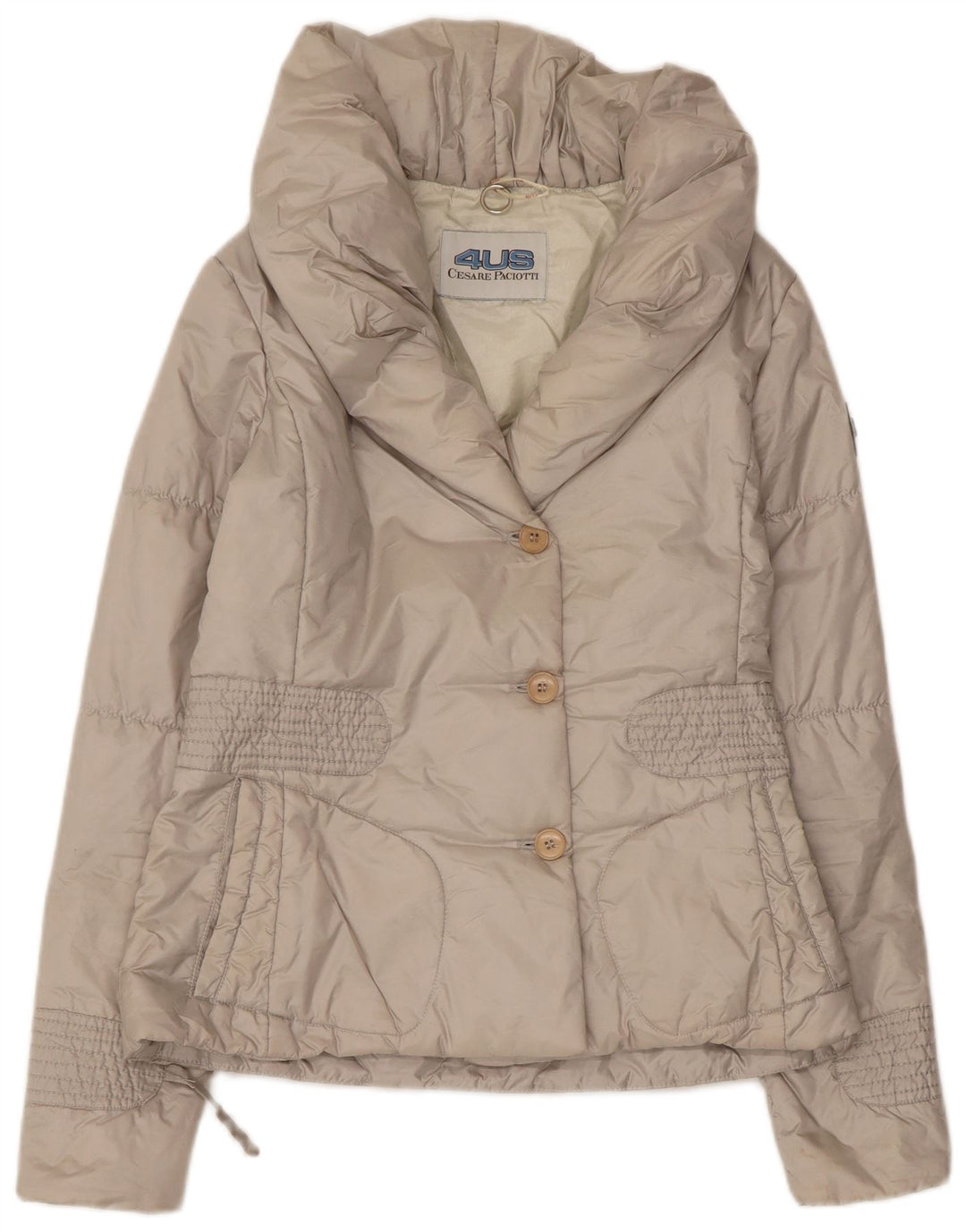 CESARE PACIOTTI 4US Γυναικείο μπουφάν με επένδυση IT 42 Medium Grey Polyamide