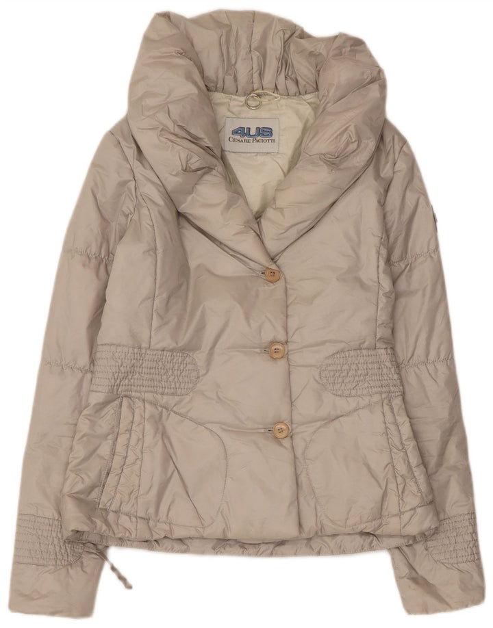 CESARE PACIOTTI 4US Γυναικείο μπουφάν με επένδυση IT 42 Medium Grey Polyamide