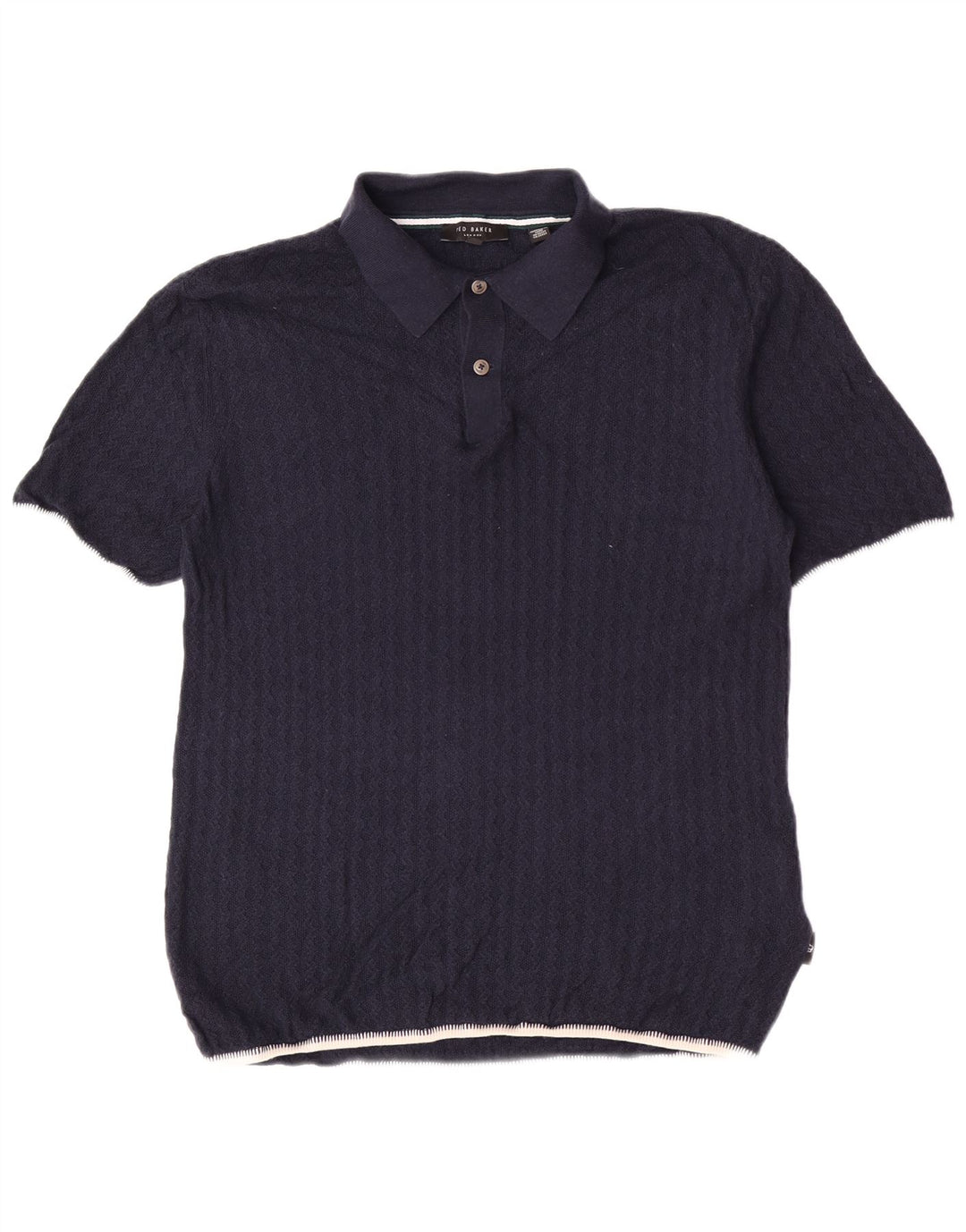 Ted Baker Ανδρικό πουλόβερ με λαιμό Polo, Μέγεθος 3, Μεσαίο Navy Blue