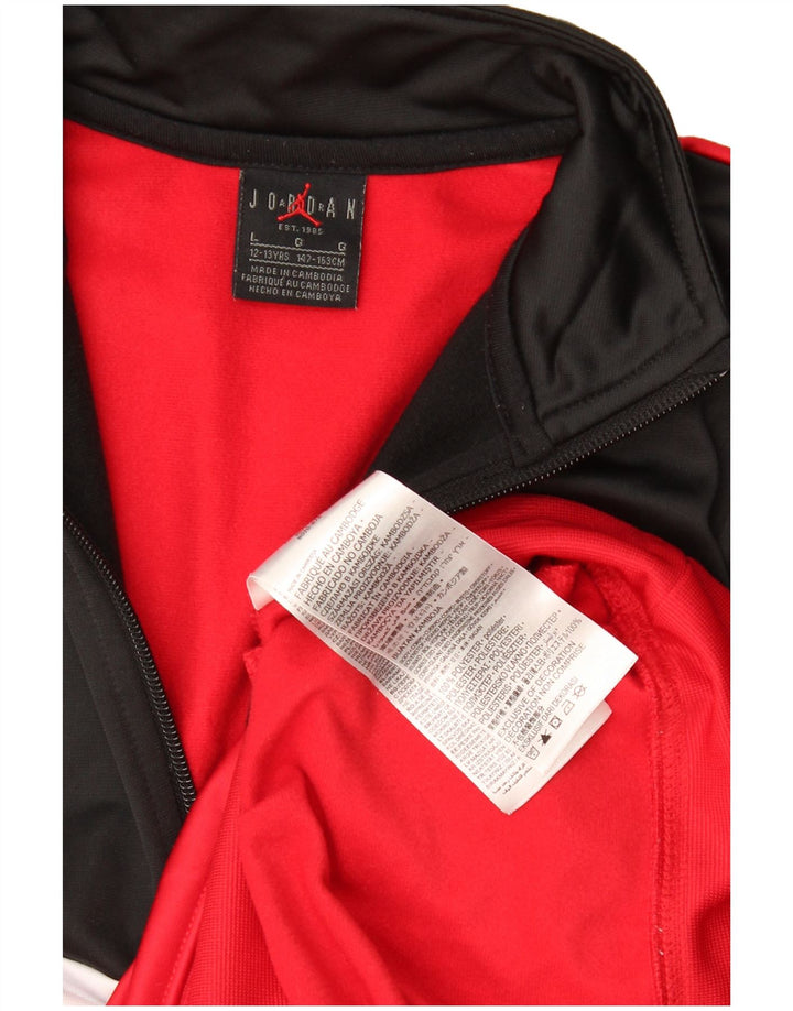 Jordan Boys Graphic Φούτερ Jumper 12-13 Years Large Red Colourblock