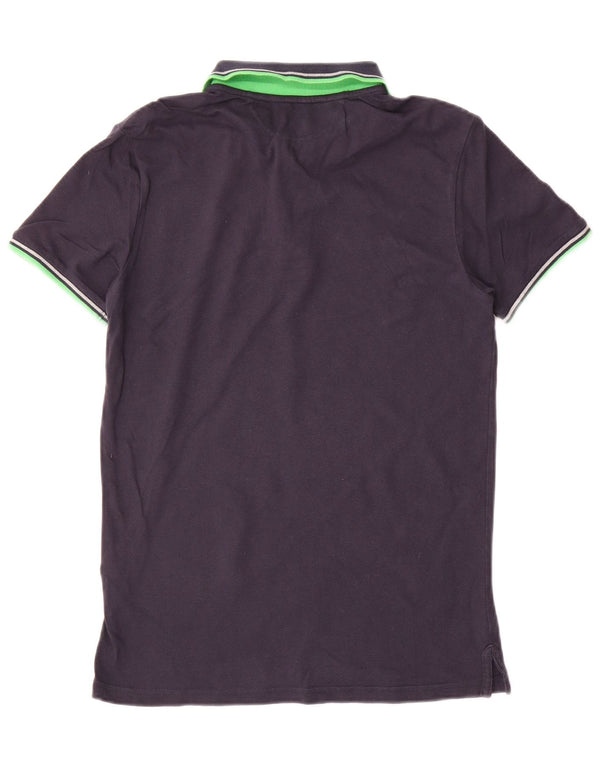 Ανδρικό μπλουζάκι Champion Heritage Fit Polo Μικρό Navy Blue από βαμβάκι