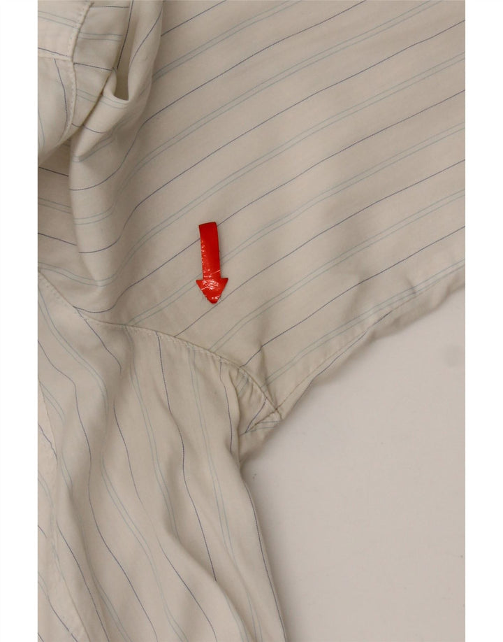 Gas γυναικείο πουκάμισο UK 16 μεγάλο λευκό ριγέ