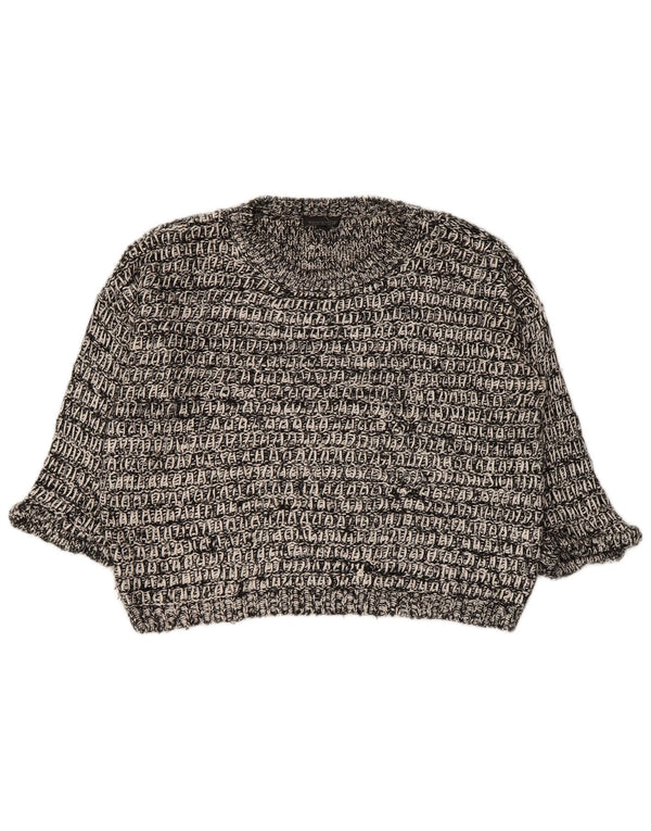 Γυναικείο πουλόβερ Topshop Crop 3/4 Sleeve Boat Neck Jumper UK 8 Small Grey