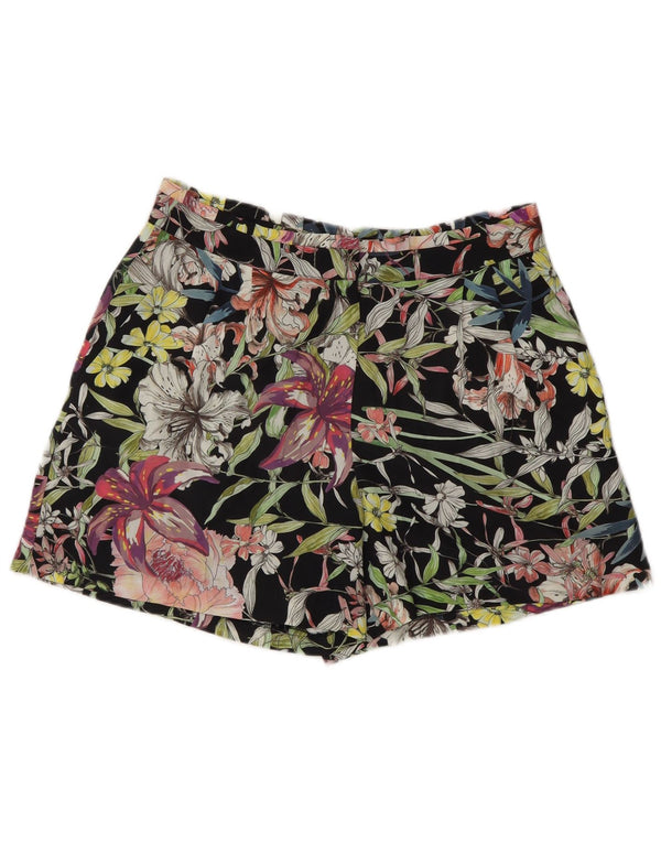 Reiss Γυναικείο σορτς Chino UK 10 Small W27 Μαύρο φλοράλ πολυεστέρας